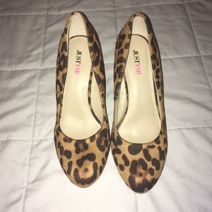JustFab Cheetah Wedge Heels